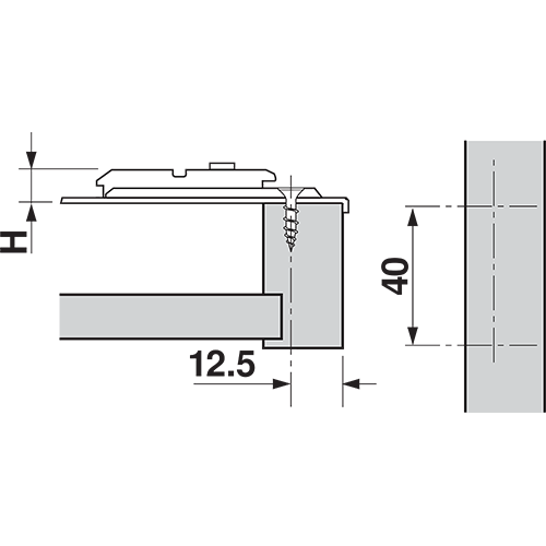 Blum Face Frame Adapter Plate Planning Graphic