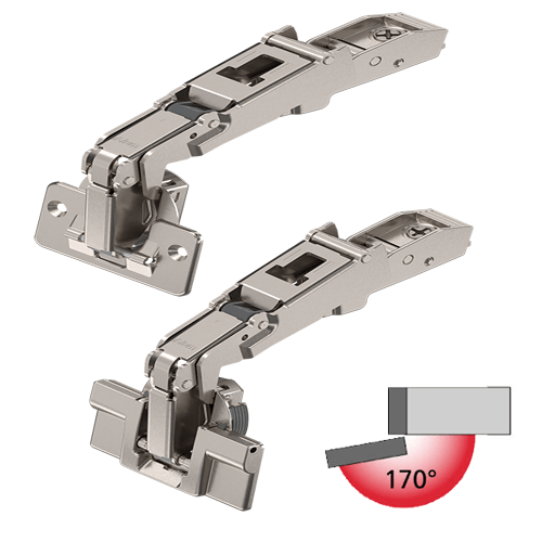 clip top wide angled hinge 170